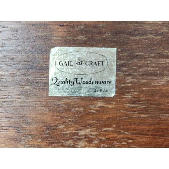 Vintage 70s Gail Craft Wood & Ceramic Cheese Board - Picture 5 of 5